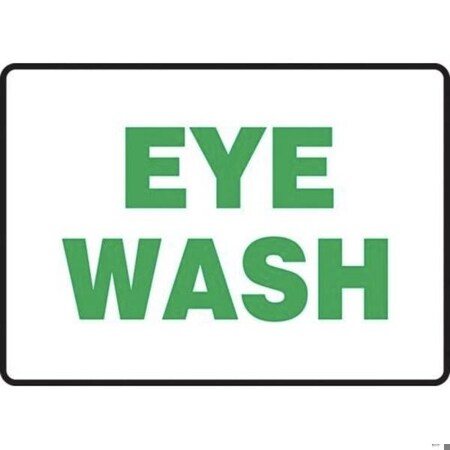 Accuform Eye Wash, Adhesive Poly, 10 in x 14 in, Adhesive MFSD423VS